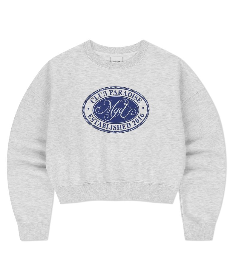 CLUB PARADISE CROP SWEATSHIRT LIGHT GREY(MG2FSFM449A)