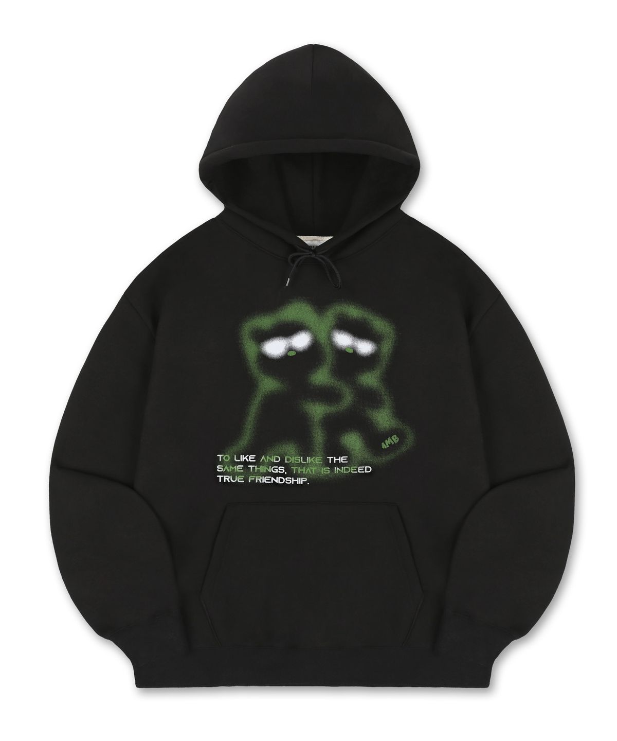 엠블러(AMBLER) Hug me  후드 티셔츠 AHP1201 (블랙)