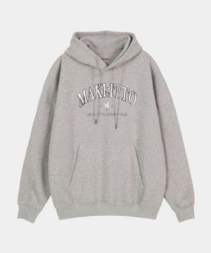 페인트 레터링 로고 후디_멜란지