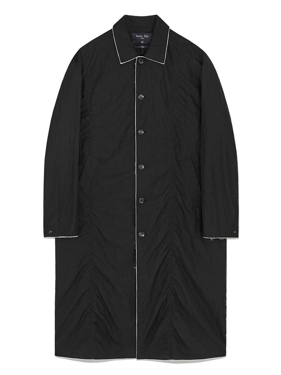 MUSINSA公式 | MATIN KIM BACK LOGO POINT NYLON LONG COAT FOR MEN IN  