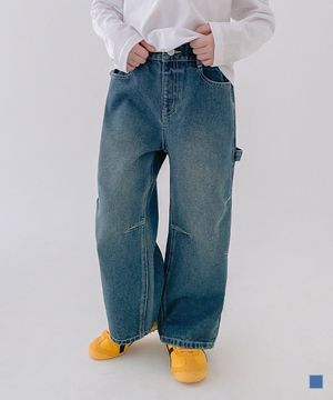 오일 다트 데님 팬츠