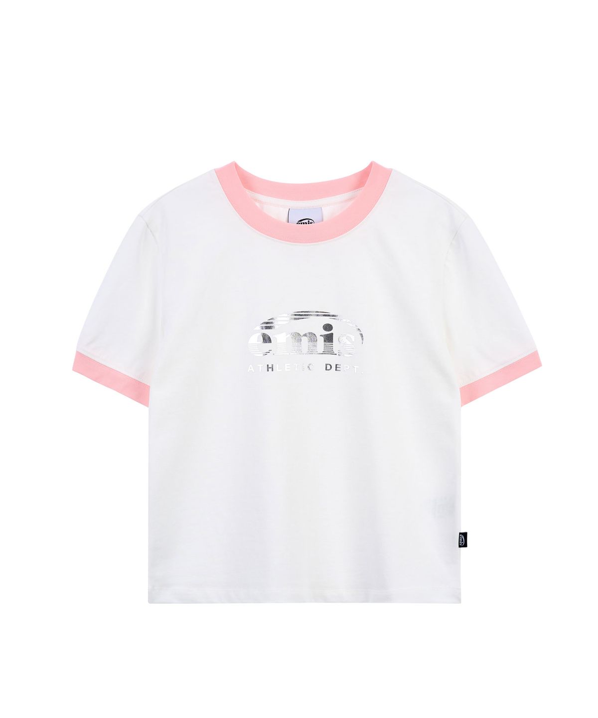 이미스(EMIS) RINGER SPORTY T-SHIRT-WHITE/PINK