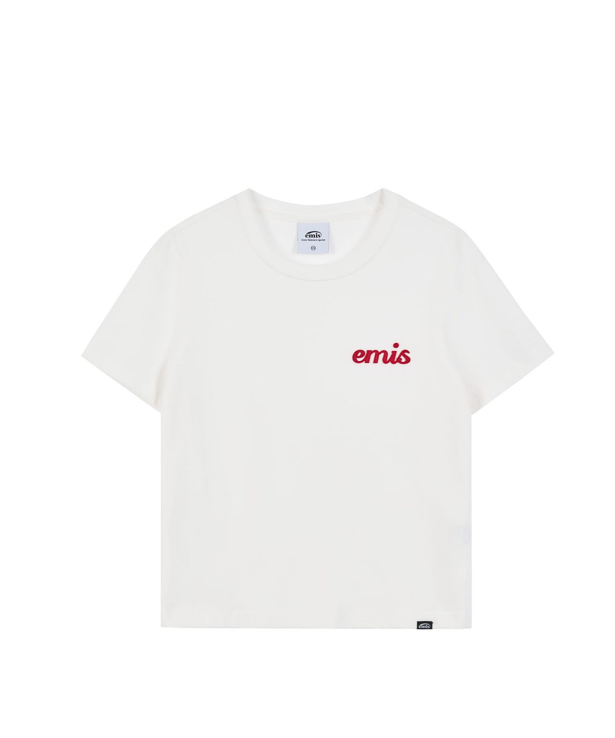 이미스(EMIS) (WOMENS) APPLIQUE T-SHIRT-WHITE