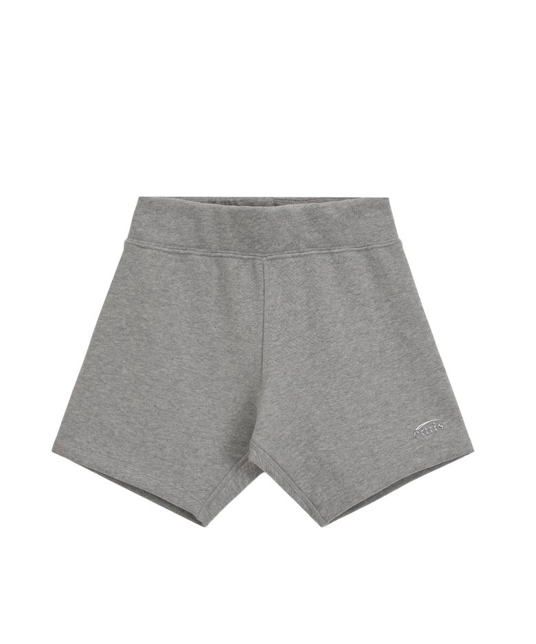 24/7 SWEAT BIKER SHORTS-MELANGE GRAY