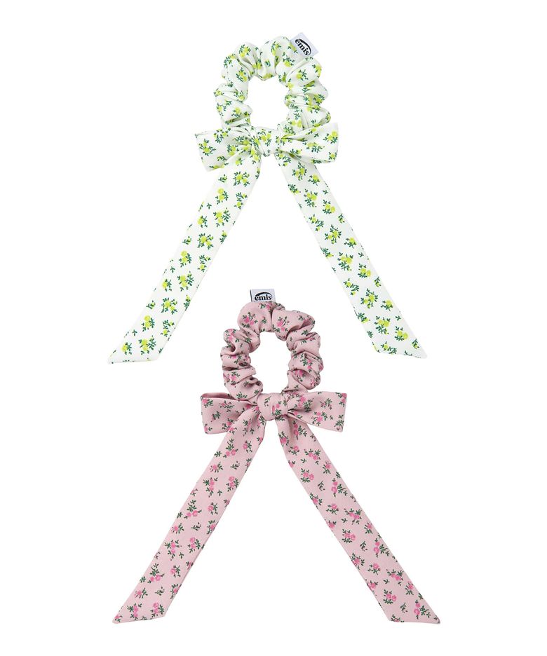 FLOWER RIBBON SCRUNCHIE