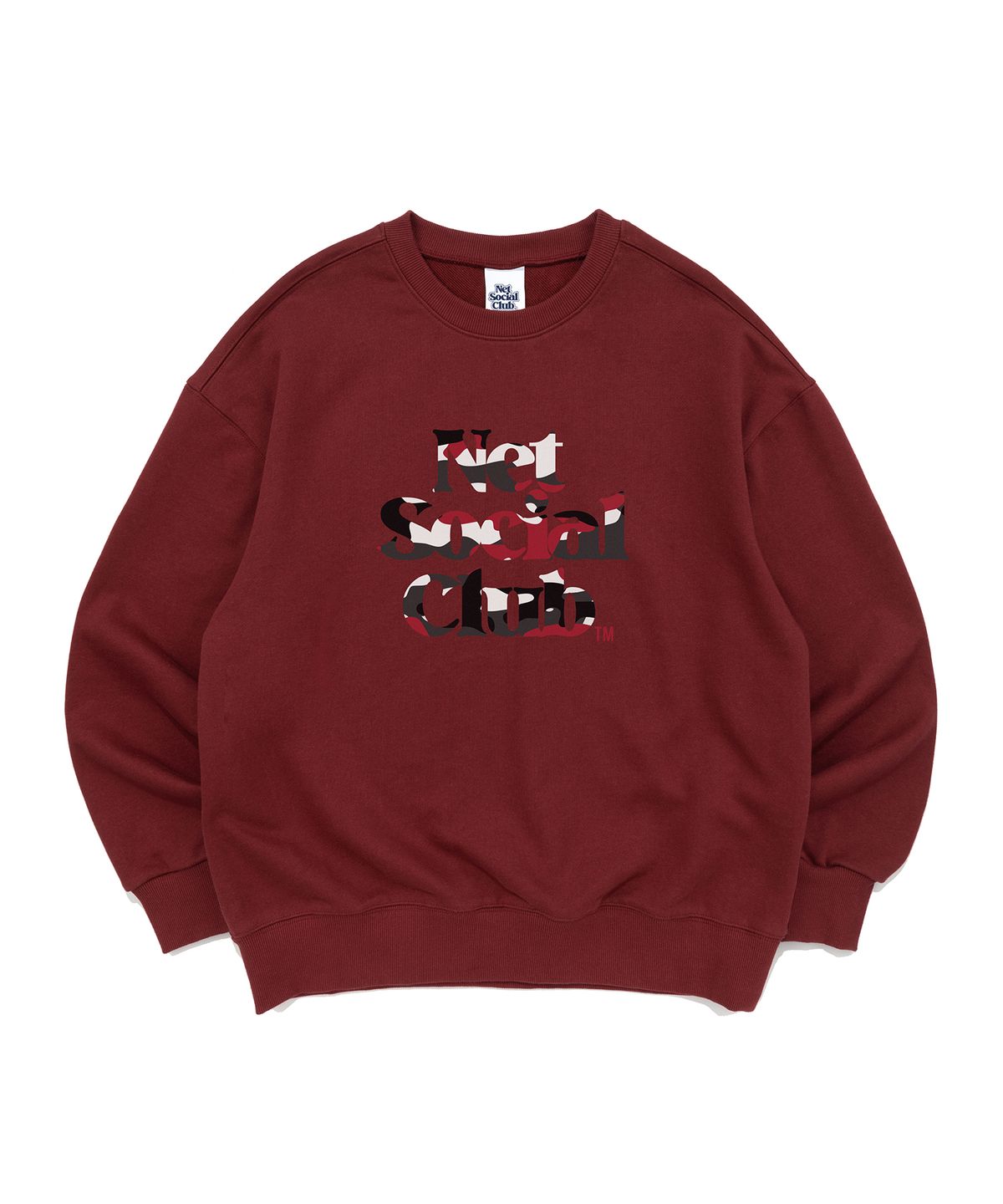 넷소셜클럽(NET SOCIAL CLUB) OG LOGO CAMO PACK SWEATSHIRTS (BURGUNDY)