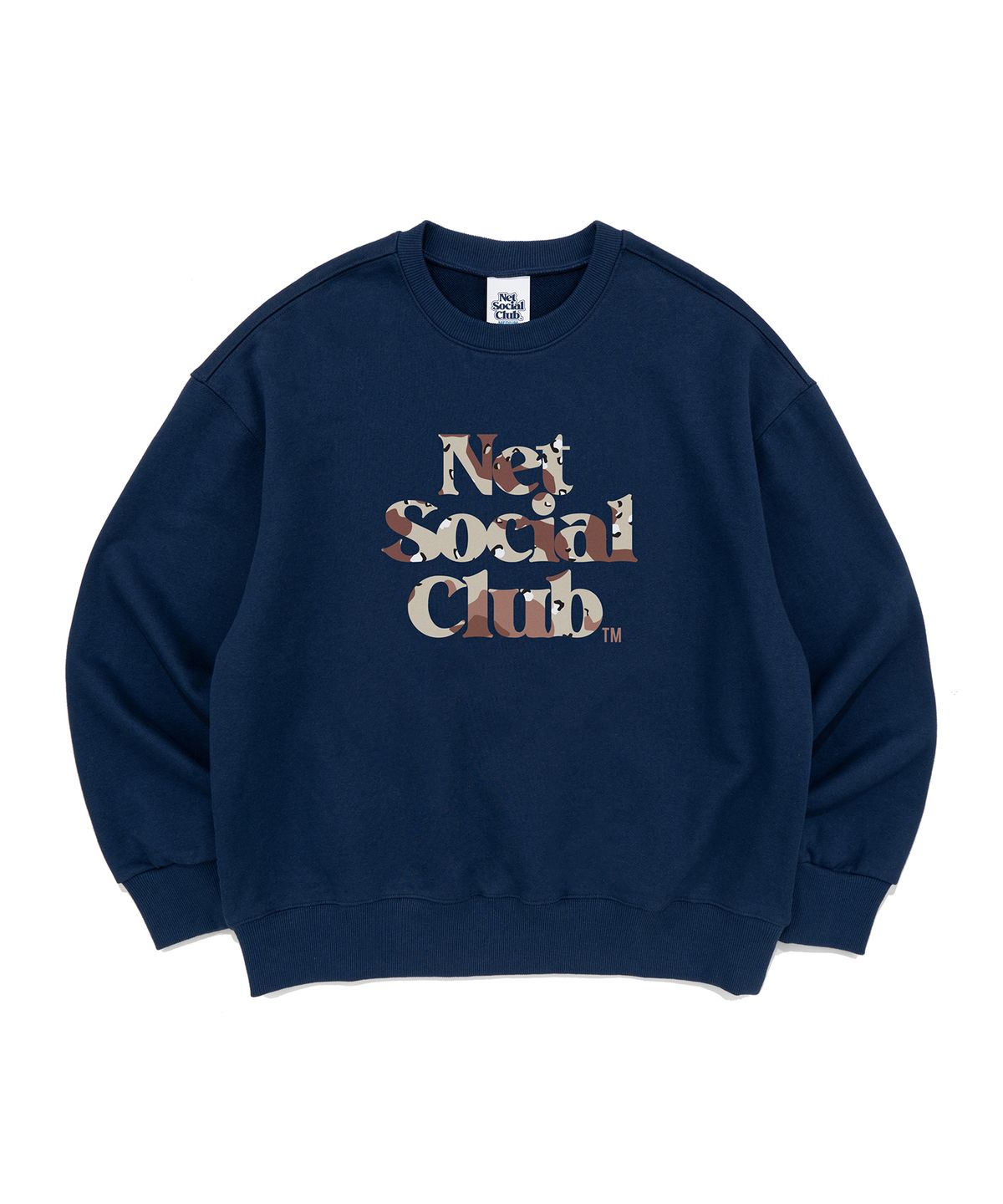 넷소셜클럽(NET SOCIAL CLUB) [기모선택] OG 로고 카모팩 스웻 셔츠 (다크블루)