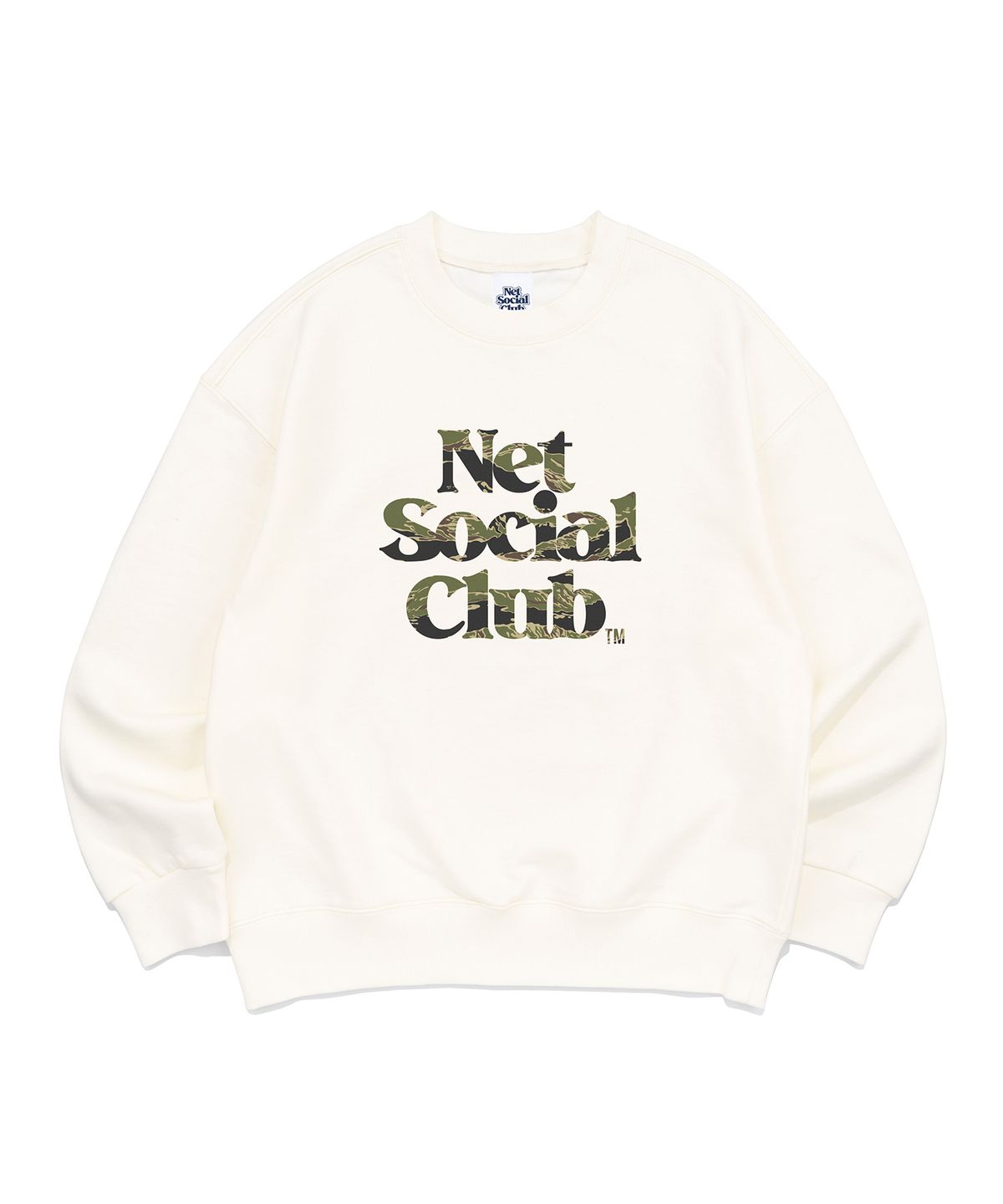 넷소셜클럽(NET SOCIAL CLUB) [기모선택] OG 로고 카모팩 스웻 셔츠 (아이보리)