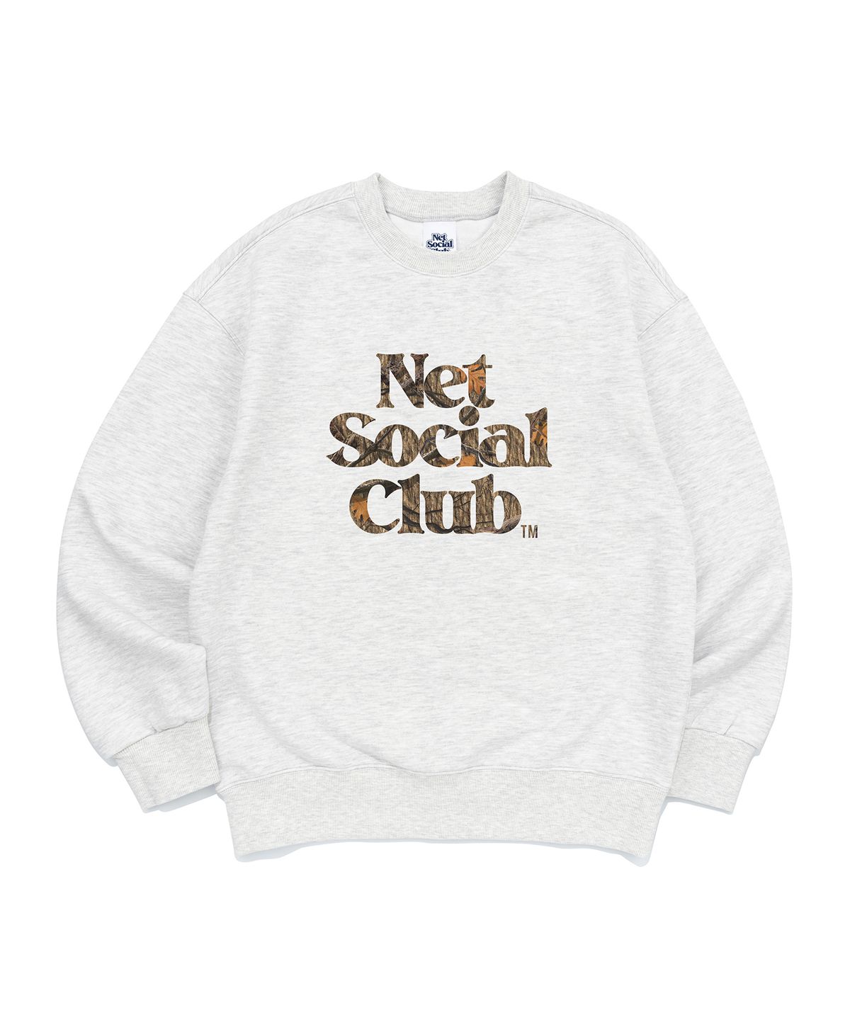 넷소셜클럽(NET SOCIAL CLUB) [기모선택] OG 로고 카모팩 스웻 셔츠 (라이트 멜란지)