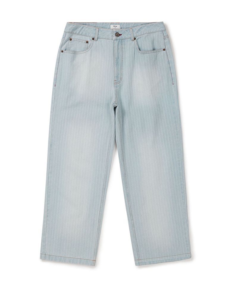 [Mmlg] STRIPE REGULAR DENIM PANTS (LIGHT BLUE)