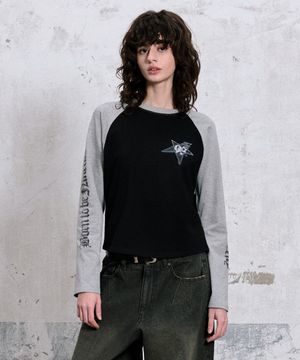 레글런 크롭 롱슬리브_블랙