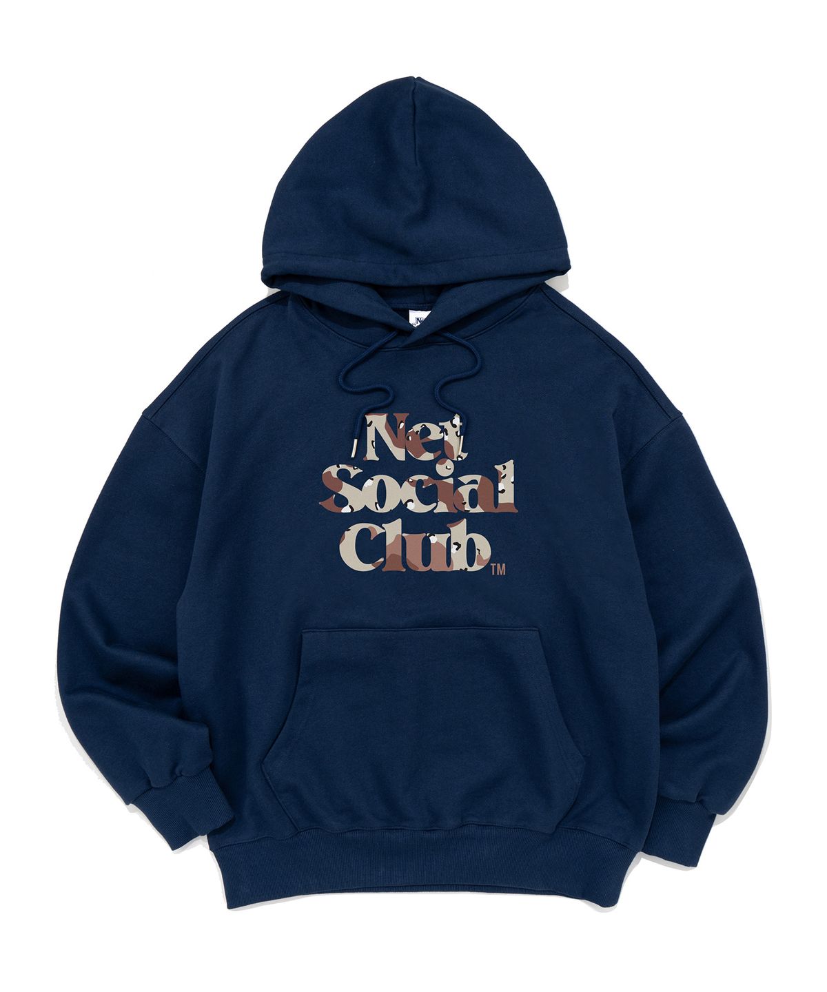 넷소셜클럽(NET SOCIAL CLUB) [기모선택] OG 로고 카모팩 후드티 (다크블루)