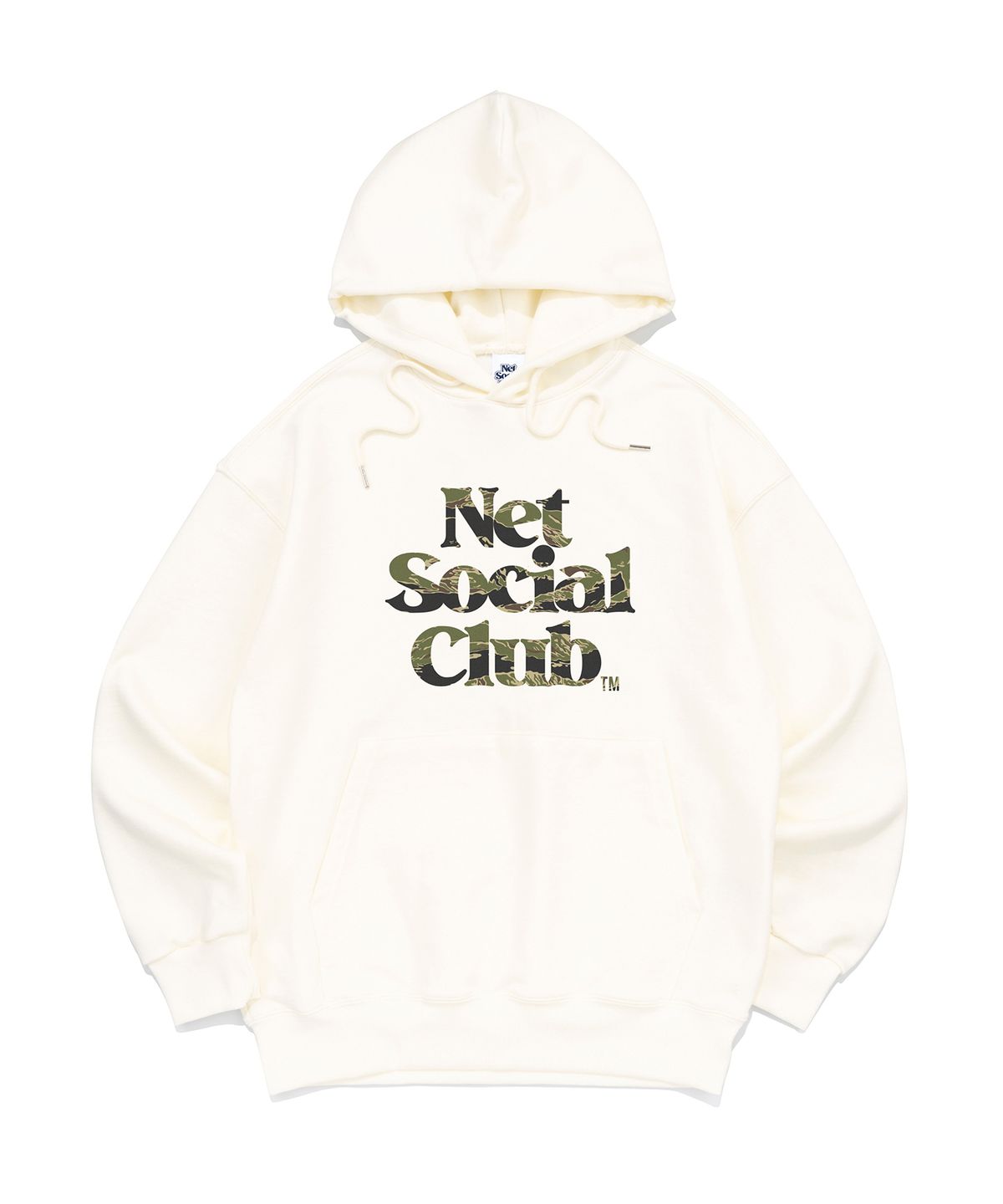 넷소셜클럽(NET SOCIAL CLUB) [기모선택] OG 로고 카모팩 후드티 (아이보리)