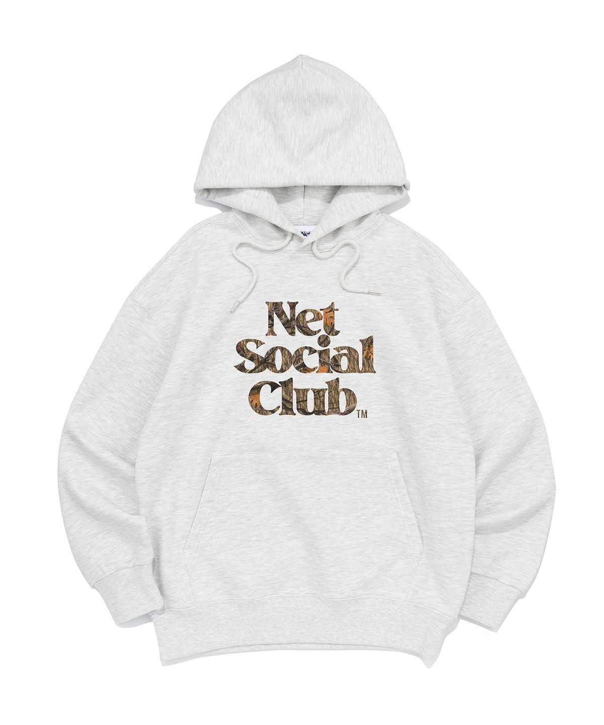 넷소셜클럽(NET SOCIAL CLUB) [기모선택] OG 로고 카모팩 후드티 (라이트 멜란지)