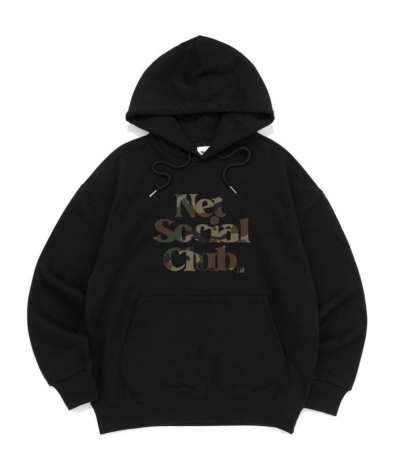 [기모선택] OG 로고 카모팩 후드티 (블랙)