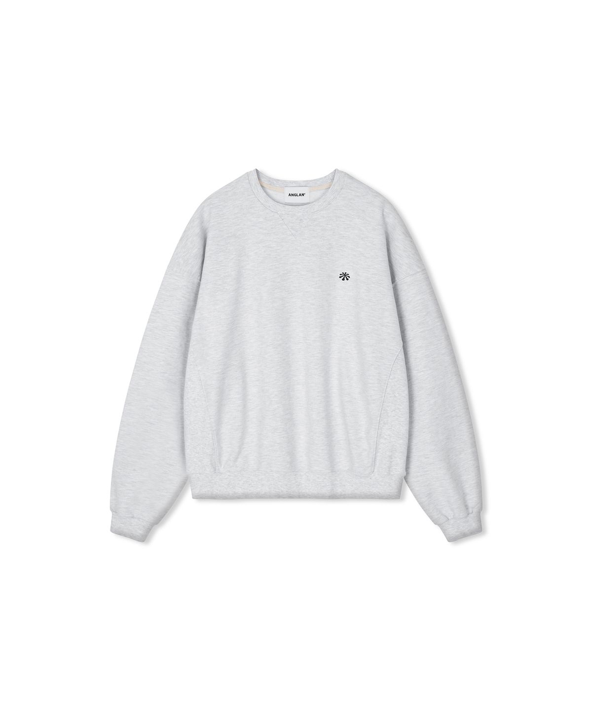 앵글런(ANGLAN) Steady Symbol Sweat Shirt - White Melange