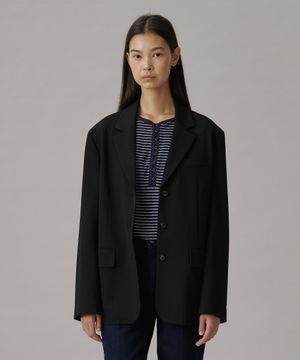 SINGLE TAILORED JACKET_BLACK