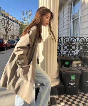 CLASSIC HALF TRENCH COAT KHAKI