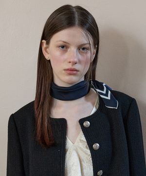 CLASSIC SILK SCARF NAVY