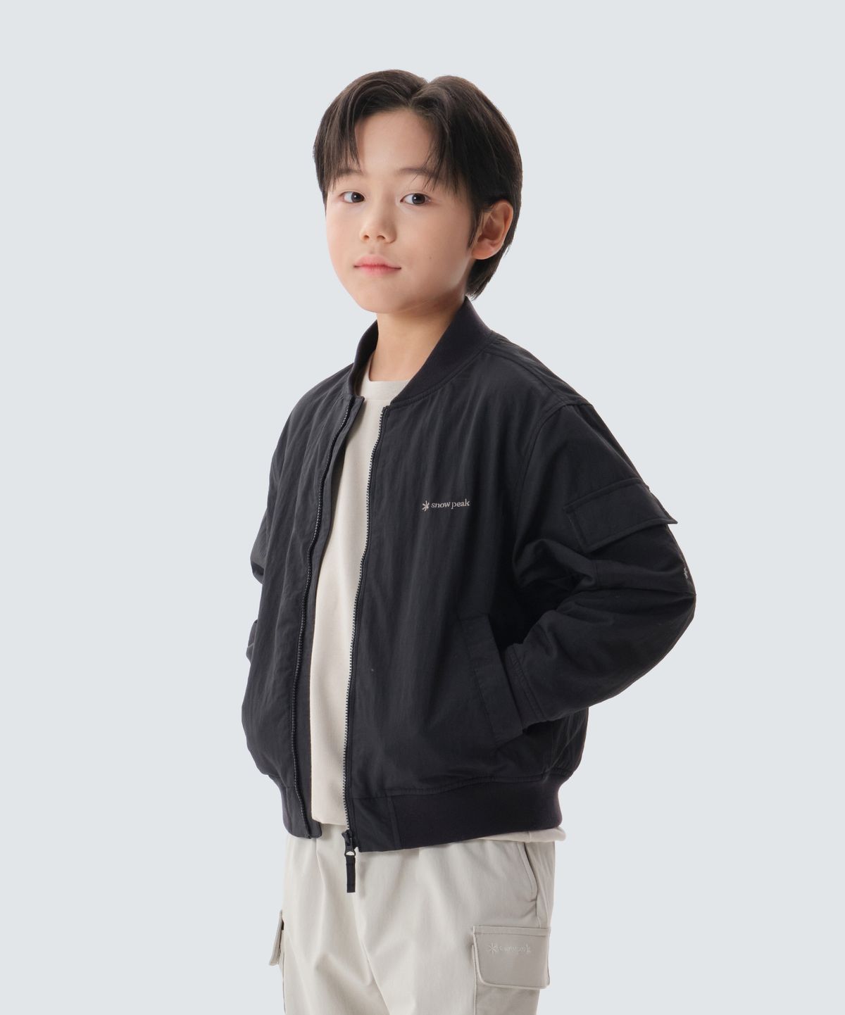 스노우피크 어패럴 키즈(SNOWPEAK APPAREL KIDS) 키즈 캠플 봄버 자켓 (S25SKCWB84) Dark Charcoal