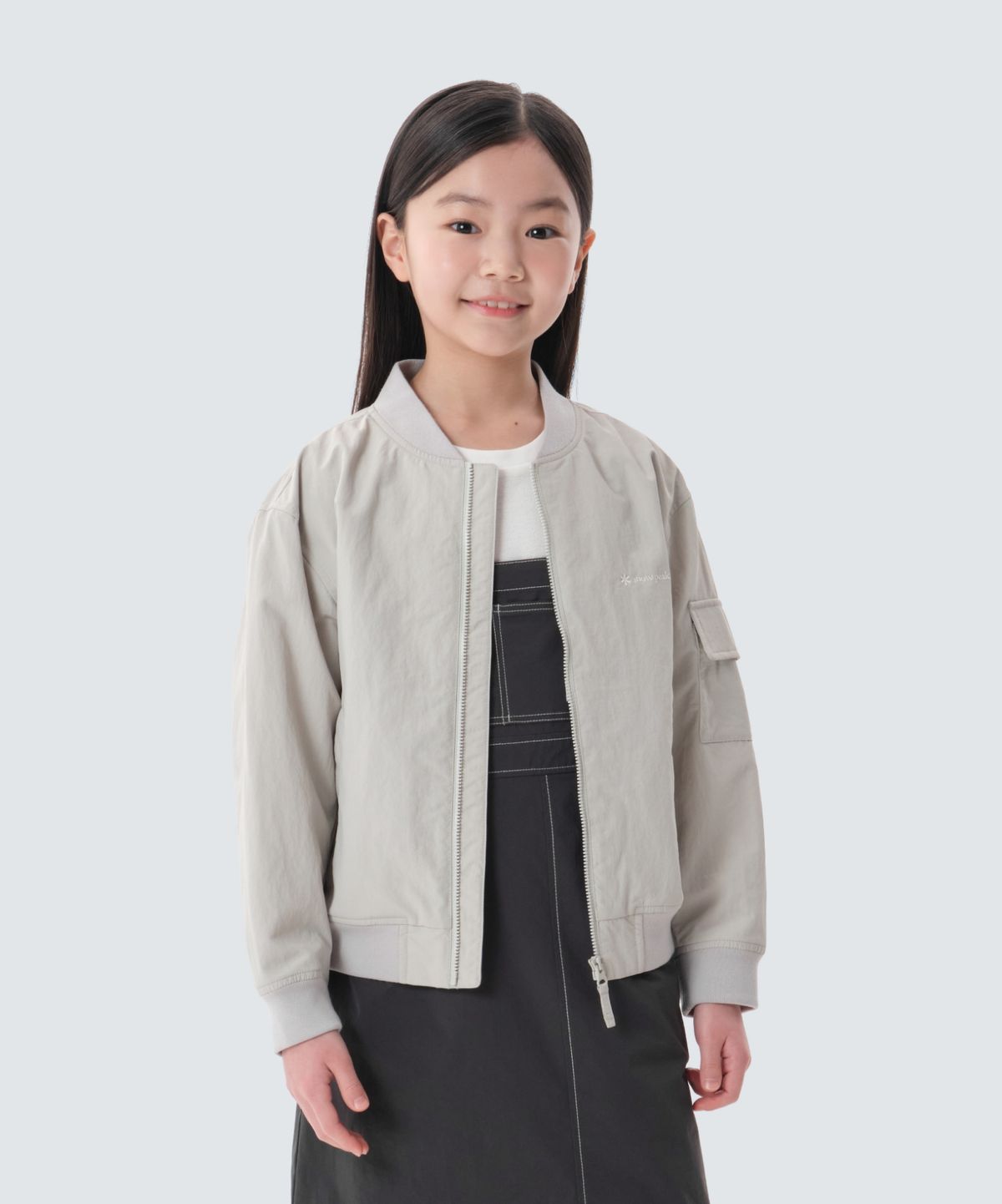 스노우피크 어패럴 키즈(SNOWPEAK APPAREL KIDS) 키즈 캠플 봄버 자켓 (S25SKCWB84) Light Beige