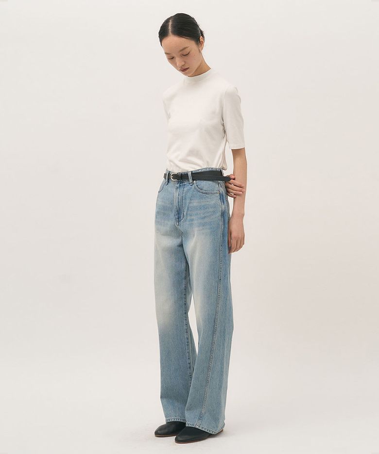 Twist Denim Pants Lake Blue