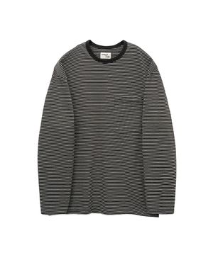 Pin Stripe Long Sleeve Charcoal