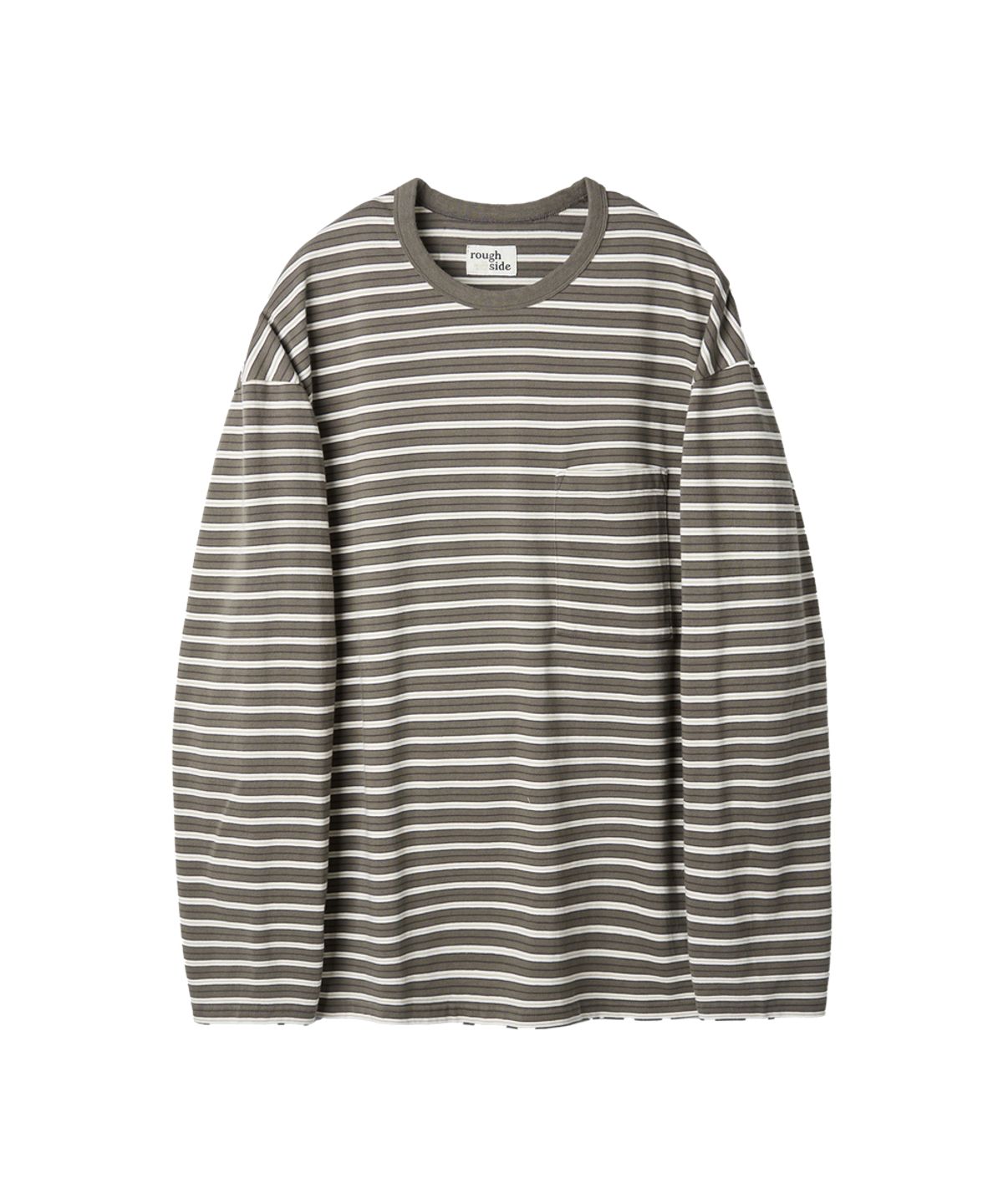 러프사이드(ROUGHSIDE) Multi Stripe Long Sleeve Mud