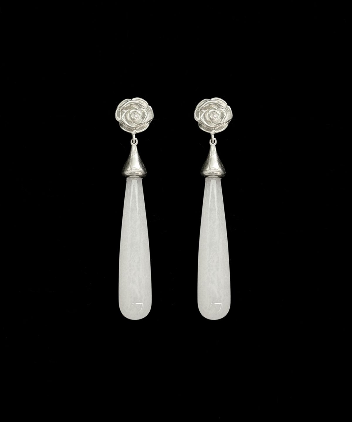 마르타(MARTA) 925silver. Rose earring_whitesilica