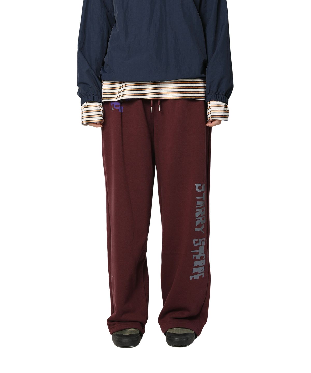 피스메이커(PIECE MAKER) STARRY STEPPE DONKEY SWEAT PANTS (BURGUNDY)
