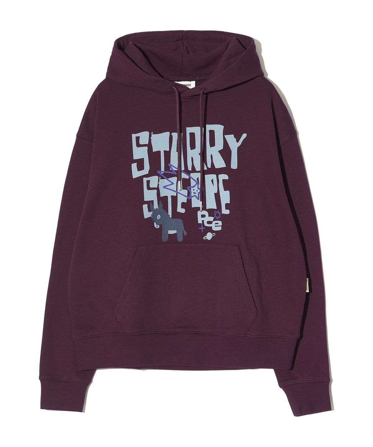 피스메이커(PIECE MAKER) STARRY STEPPE DONKEY HOODIE (BURGUNDY)