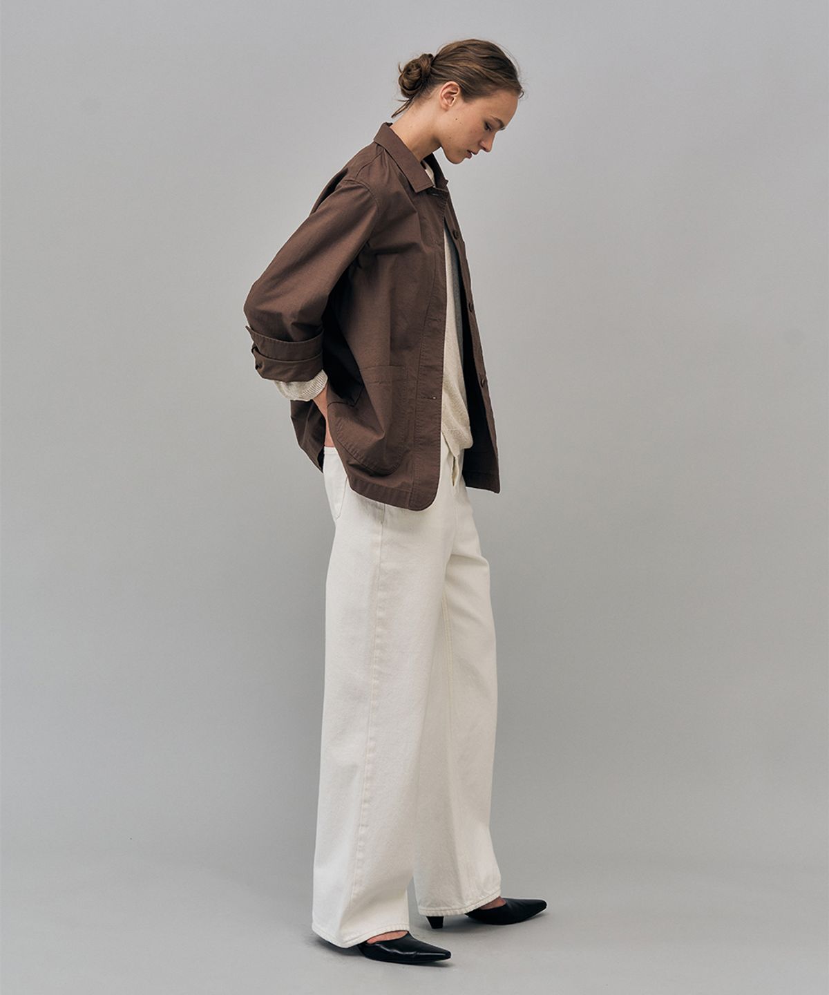러프사이드 화이트라벨(ROUGH SIDE WHITE LABEL) Garden Work Jacket Mud