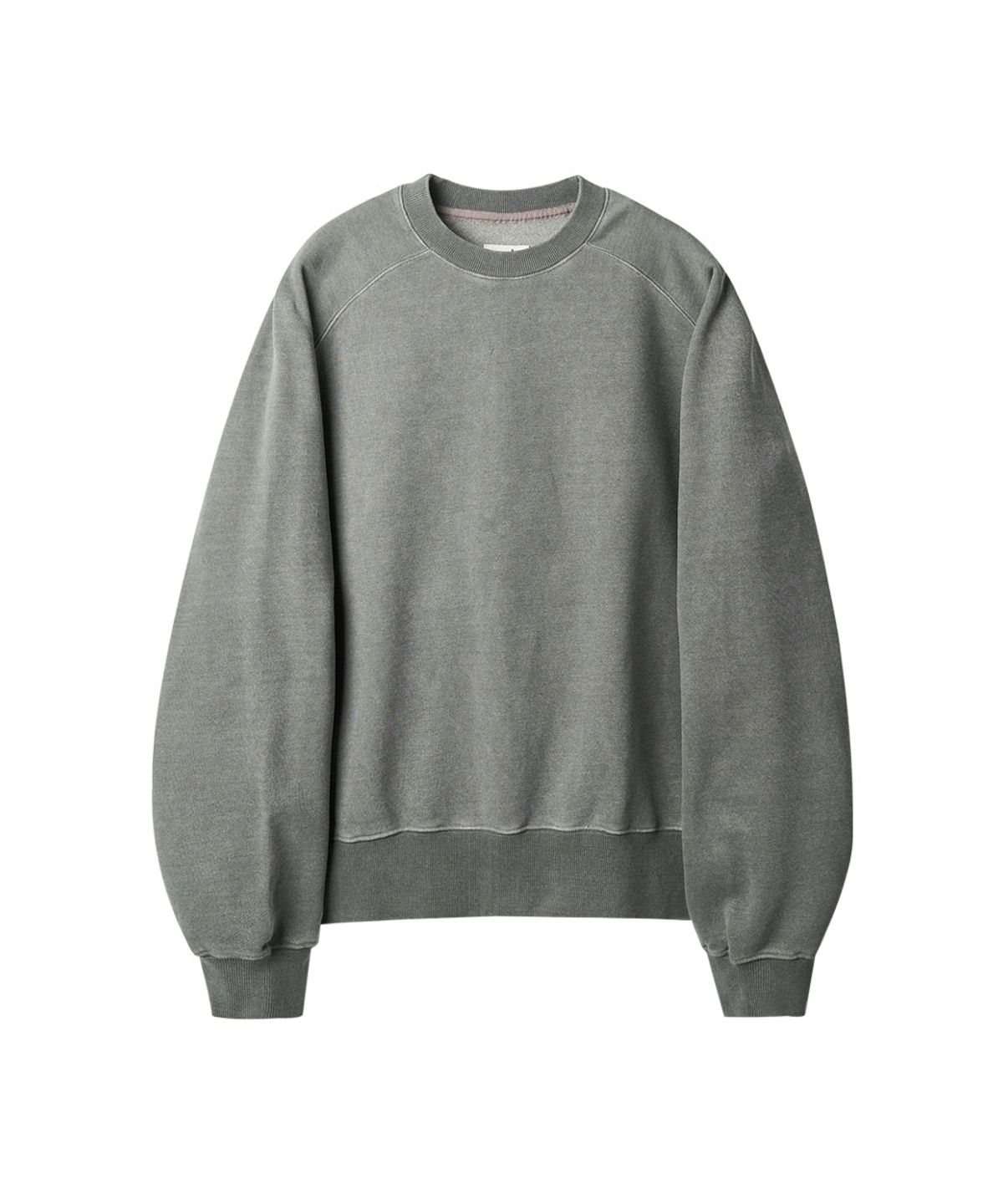 러프사이드(ROUGHSIDE) Raglan Sweat Shirt Moss Grey