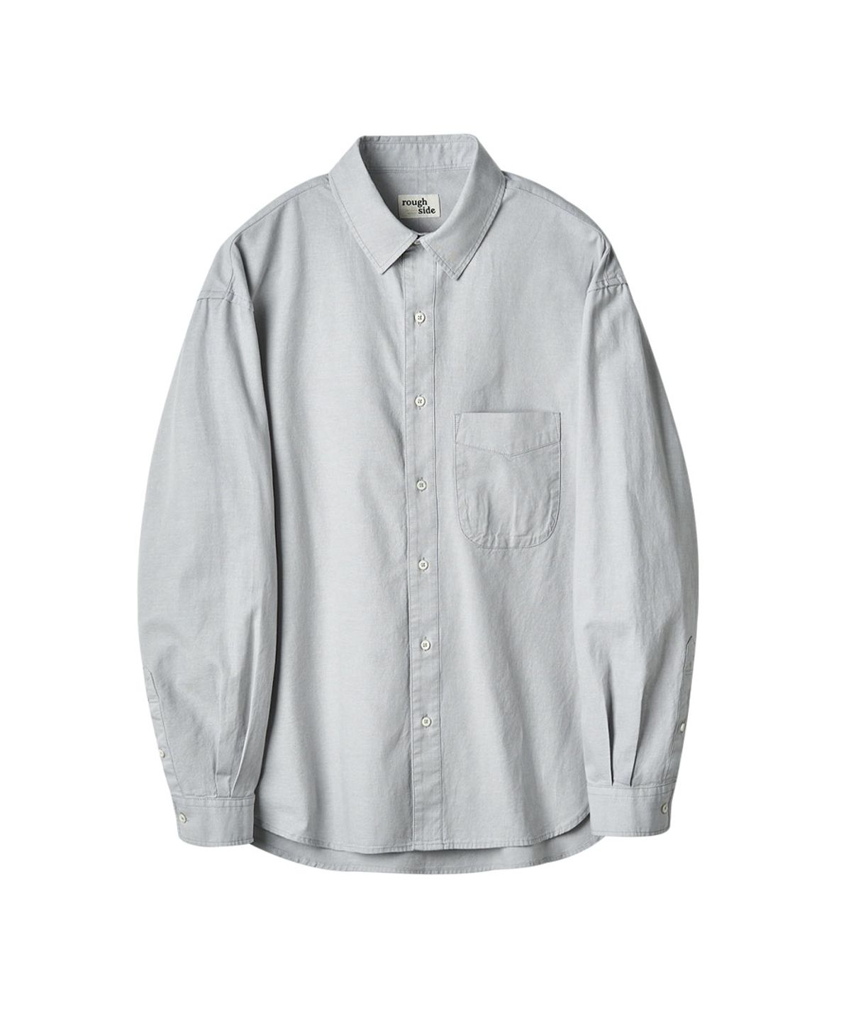 러프사이드(ROUGHSIDE) Shirring Shirt Light Grey