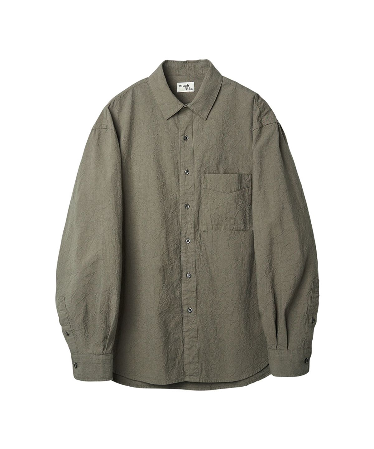 러프사이드(ROUGHSIDE) Primary Crease Shirt mud