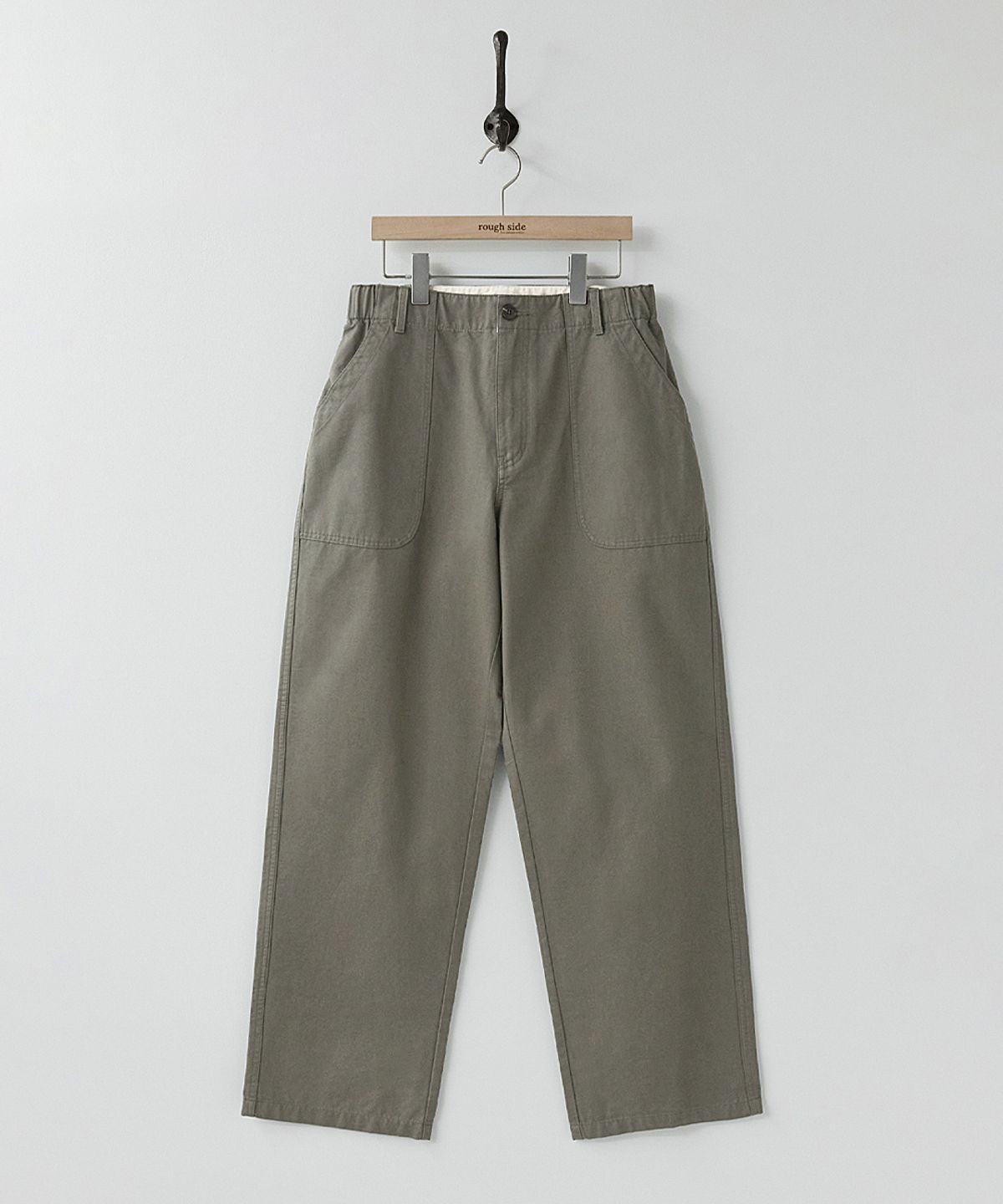 러프사이드(ROUGHSIDE) Elastic Fatigue Pants Mud