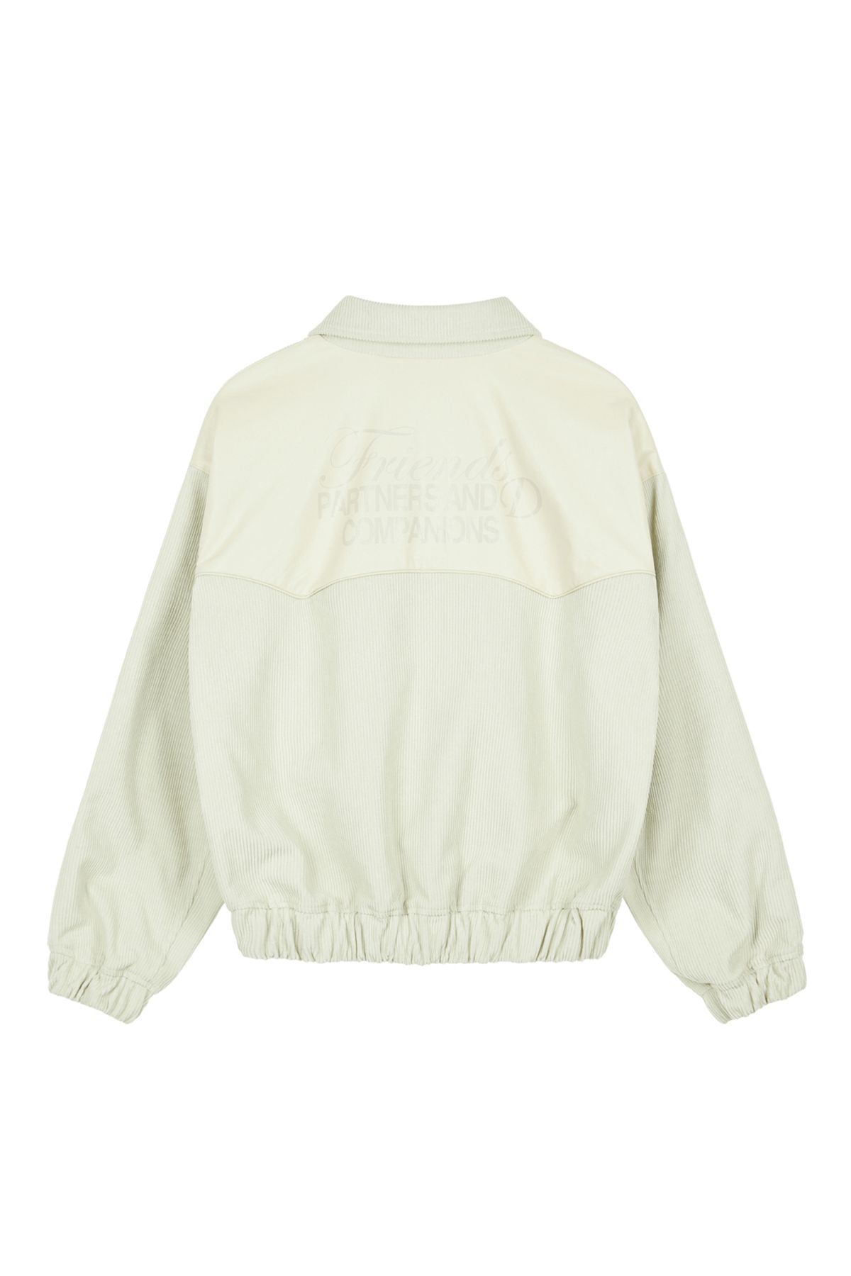 다이닛(DEINET) D & FRIENDS CORDUROY VARSITY JACKET IN IVORY