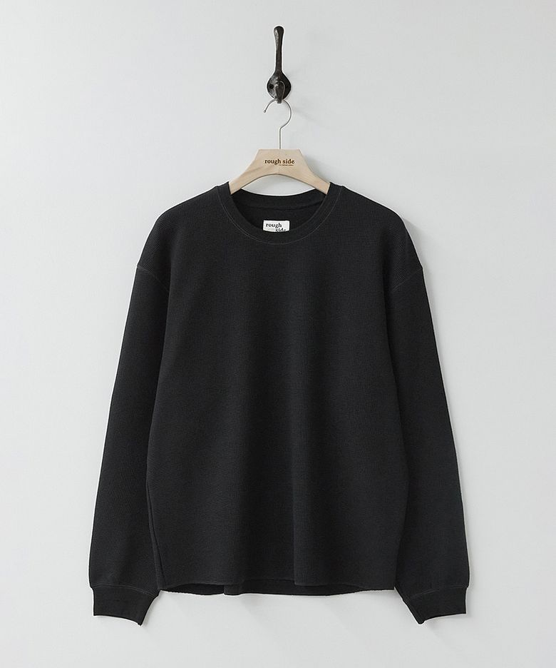 Waffle Long Sleeve Ash Black
