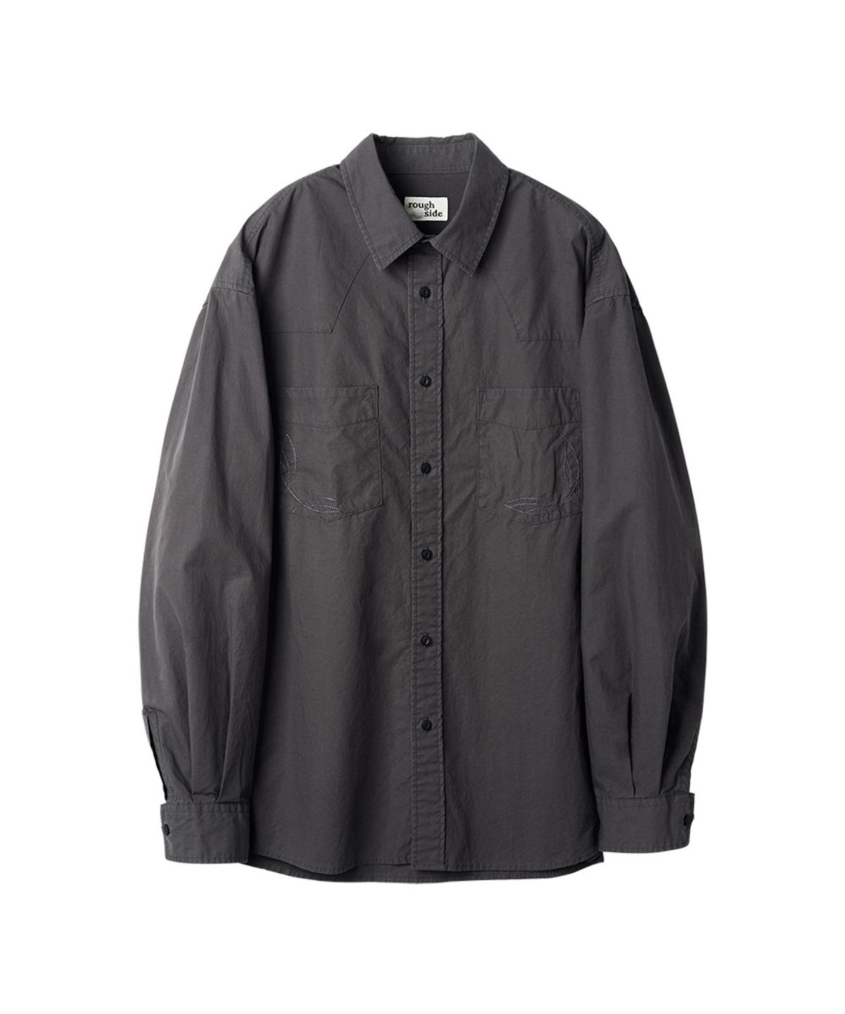 러프사이드(ROUGHSIDE) Wildflower Shirt Charcoal