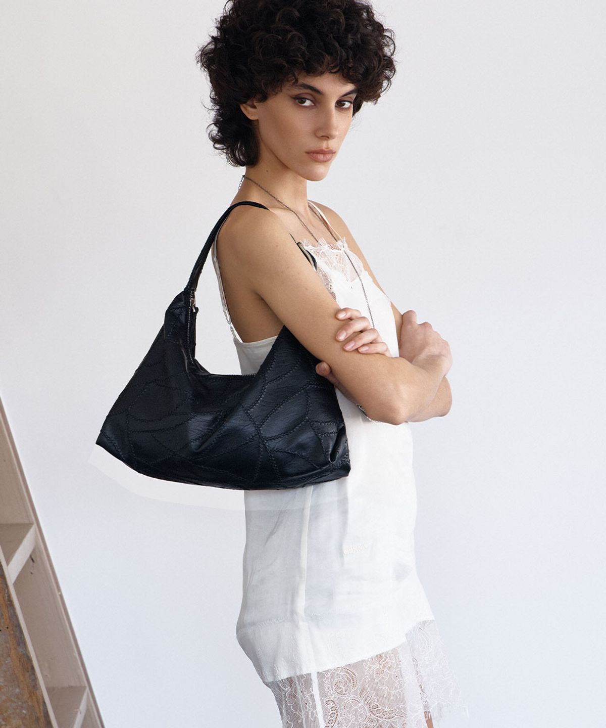 샌드뮤지엄(SAND MUSEUM) CACTUS HOBO BAG MINI [Black]