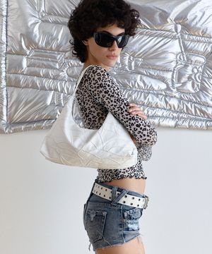 CACTUS HOBO BAG MINI [White]