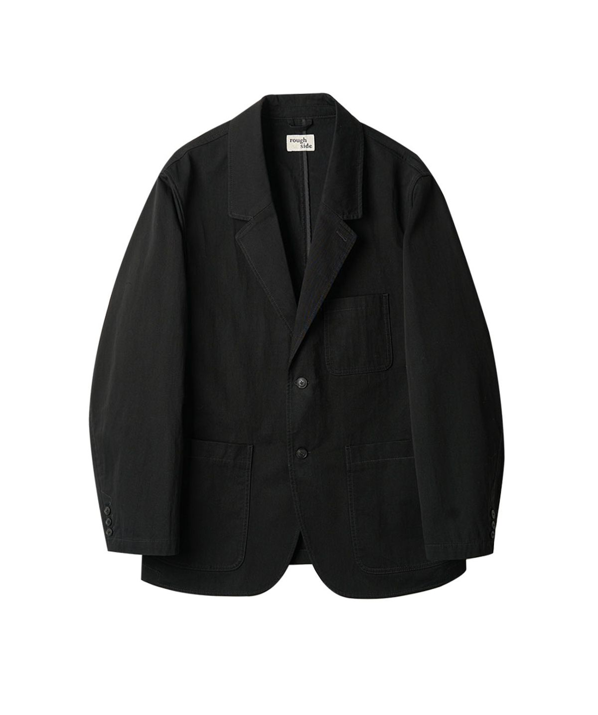 러프사이드(ROUGHSIDE) Faded Slob Jacket Black