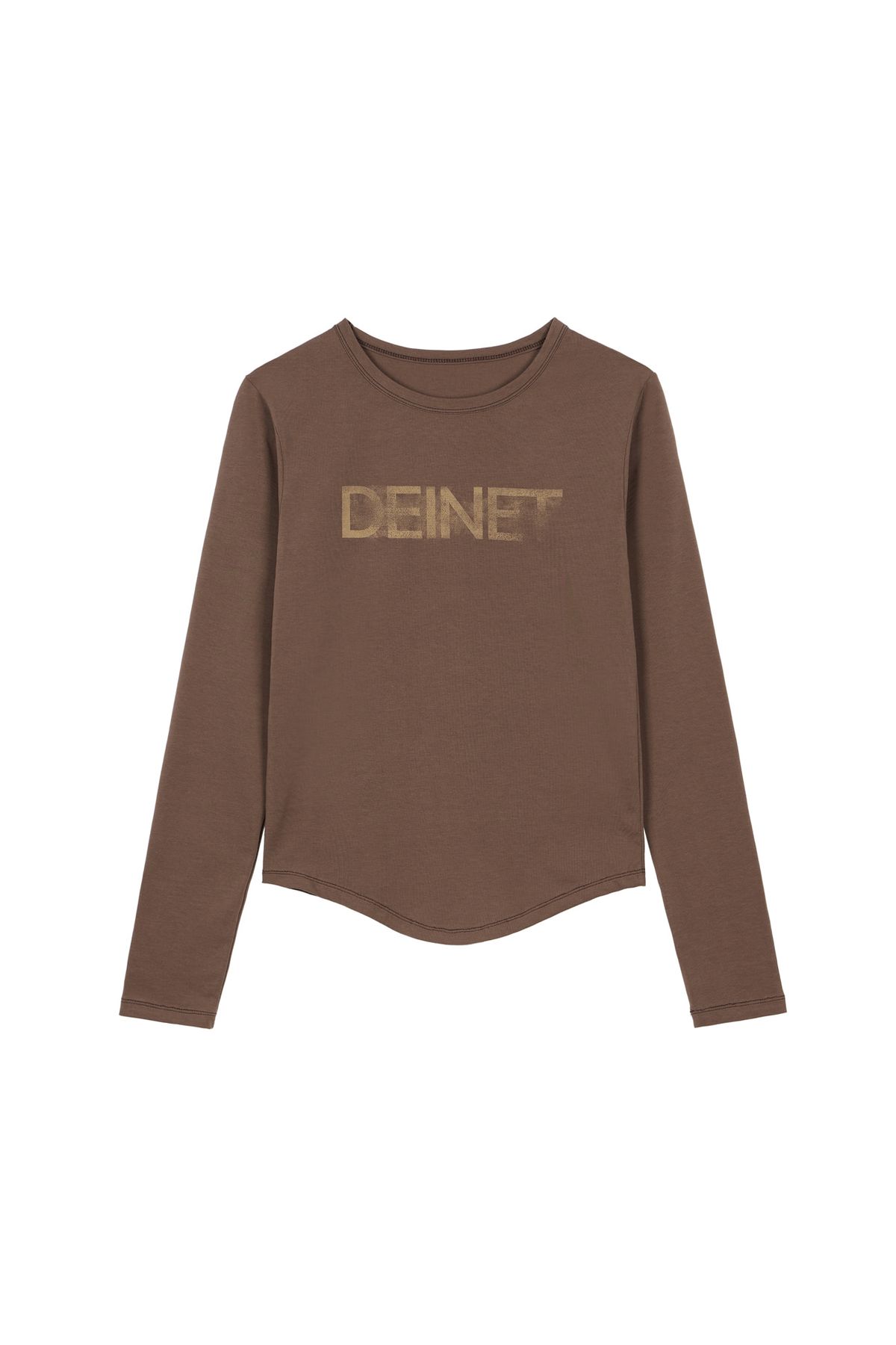 다이닛(DEINET) DEINET LOGO SIMPLE LONG SLEEVE IN BROWN