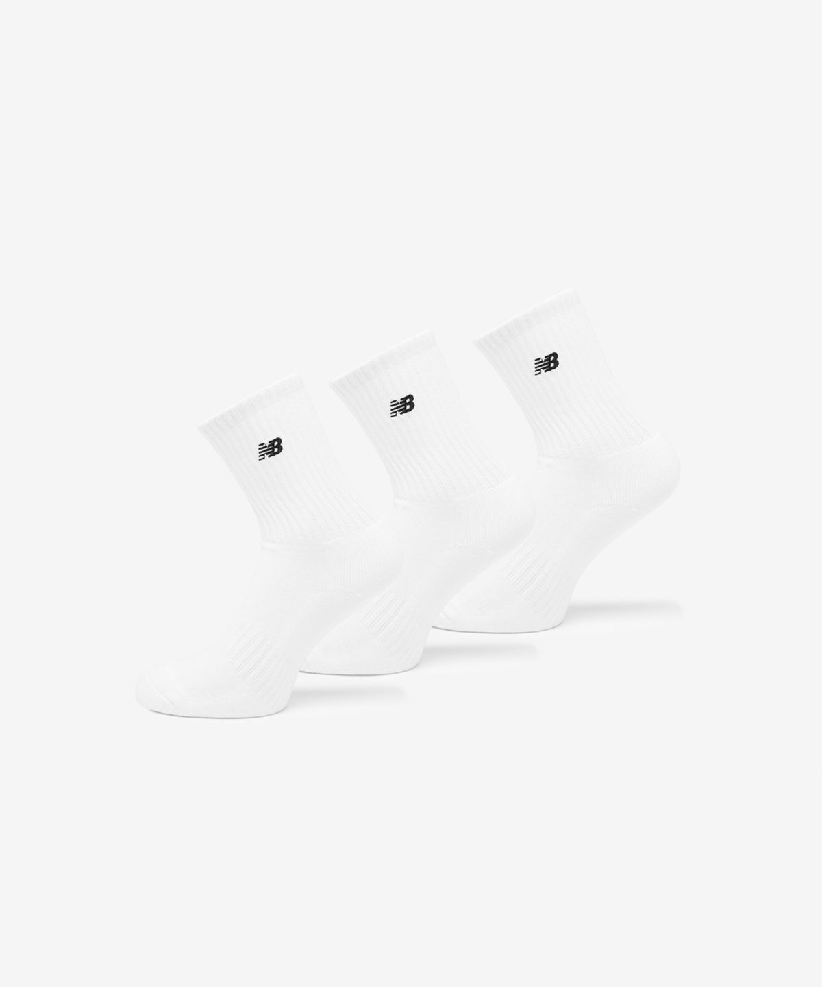 뉴발란스(NEW BALANCE) NBGEGF1103 / 하프파일 자수 크루삭스 3PACK (WHITE)