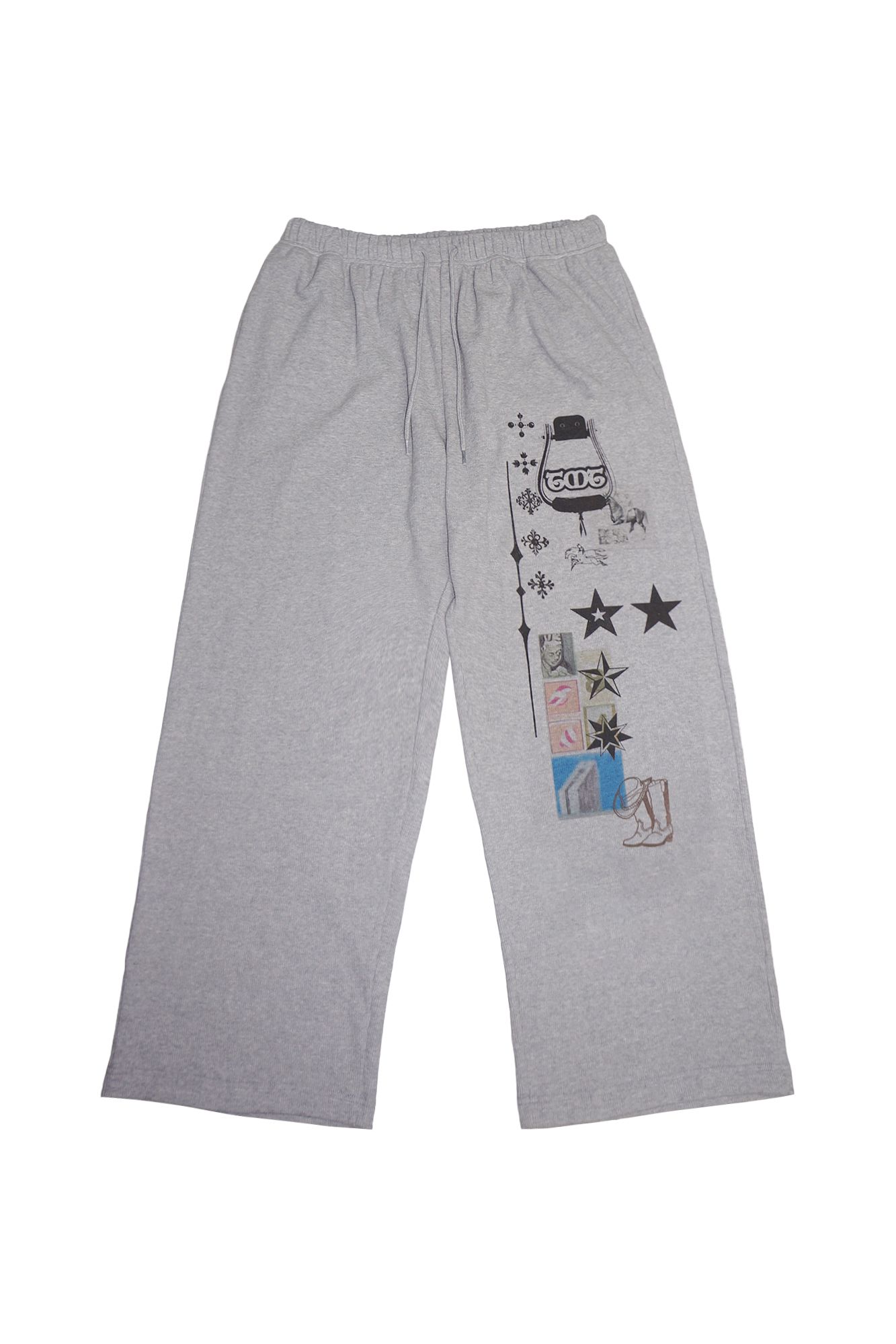 MUSINSA公式 | TOOMUCHTAX PRINTED WAFFLE PANTS (GREY)