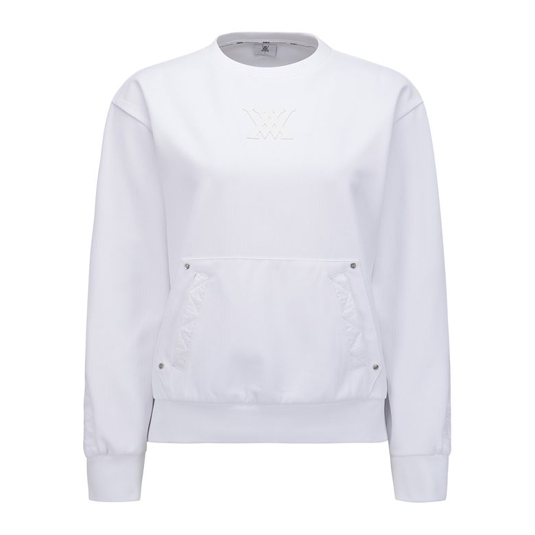 WOMEN SP TEXTURED SWEATSHIRT_WH