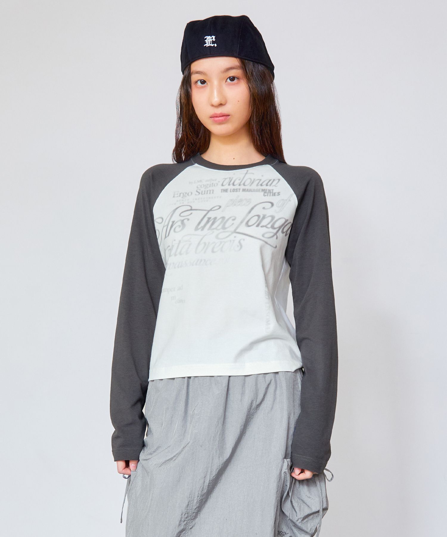 【LMC】WM GRADATION LETTERING RAGLAN LONG SLV TEE R5700 WM GRADATION LETTERING RAGLAN LONG SLV TEE brown - LMC | 60