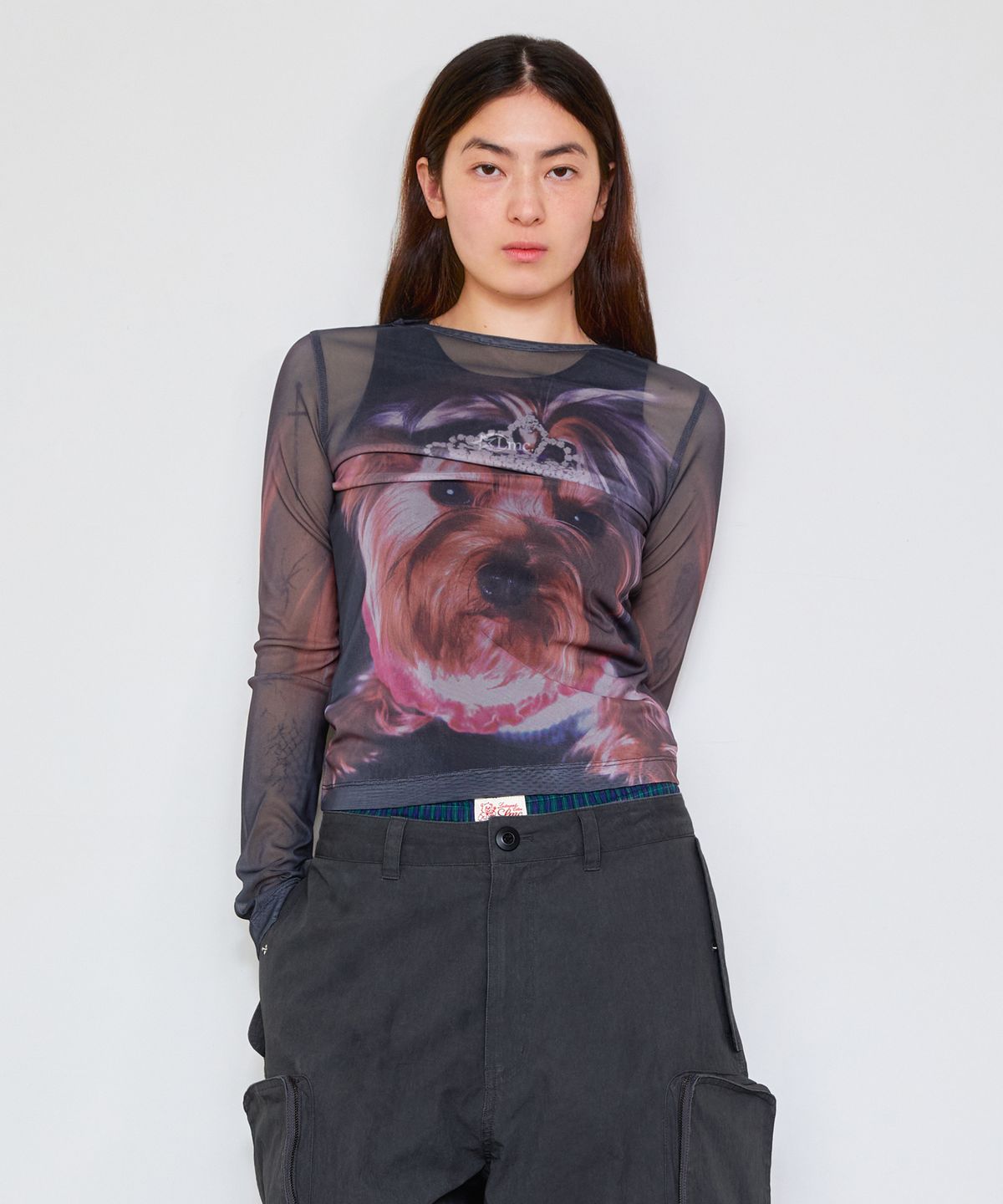 엘엠씨(LMC) WM PRINTED MESH LONG SLV TEE black