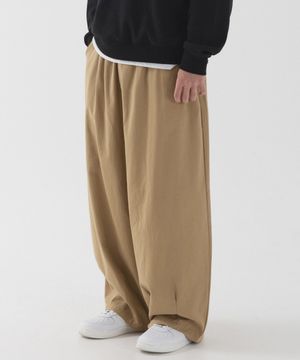 워시드 코튼 벌룬 팬츠 (진베이지)