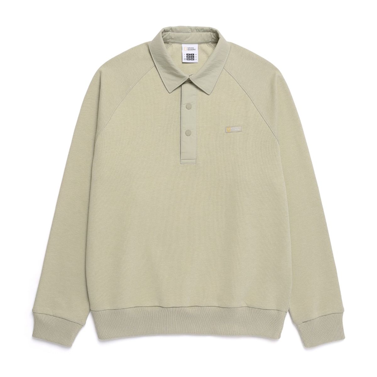 내셔널지오그래픽(NATIONALGEOGRAPHIC) N251USW150 피타 카라 세미오버핏 스웻 셔츠 BEIGE KHAKI
